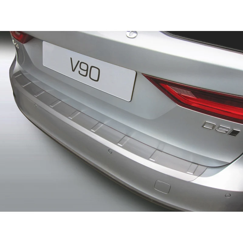 RGM, Bakre stötfångarskydd, ABS-plast, passar Volvo V90 9/2016- Svart 'Ribbad'
