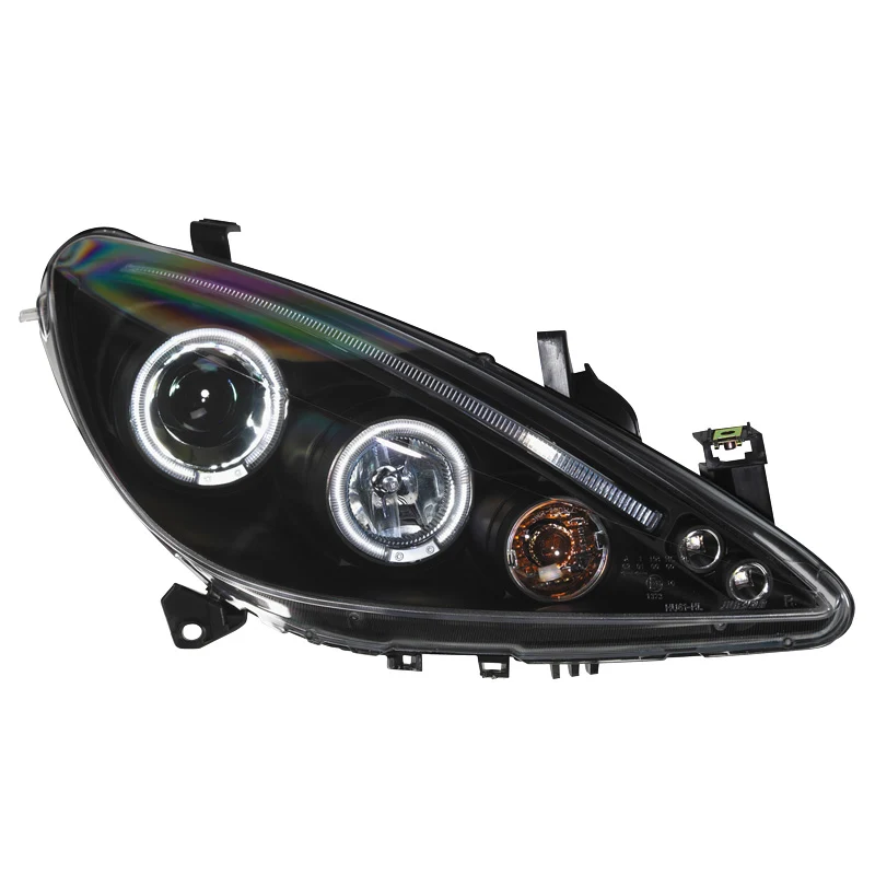 AutoStyle, Strålkastare, Svart med Halos, Passar till Peugeot 307 (2001-2005)