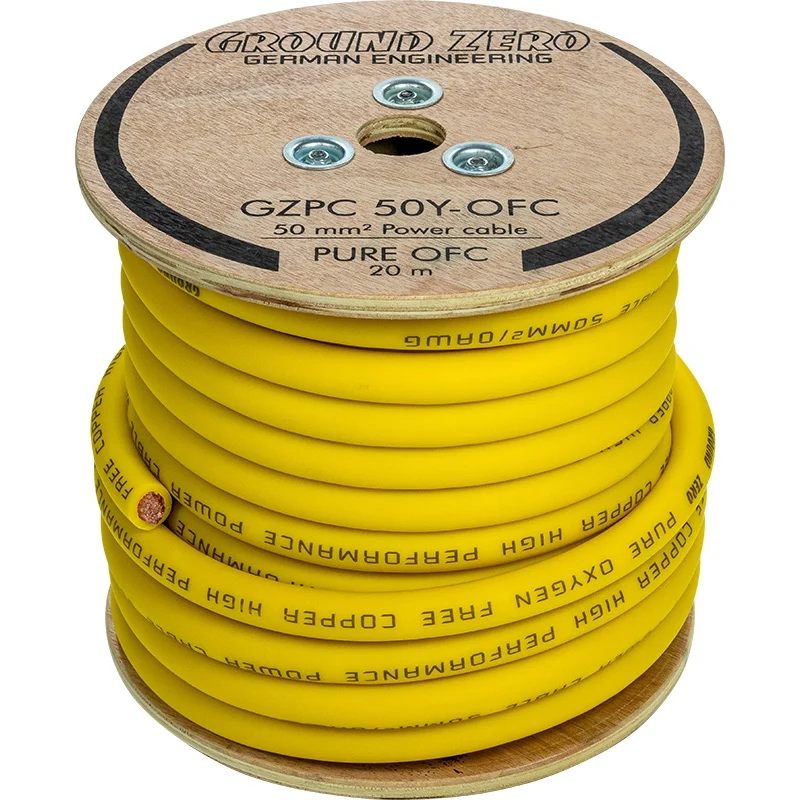 50 mm² high quality OFC power wire 20m – yellow
