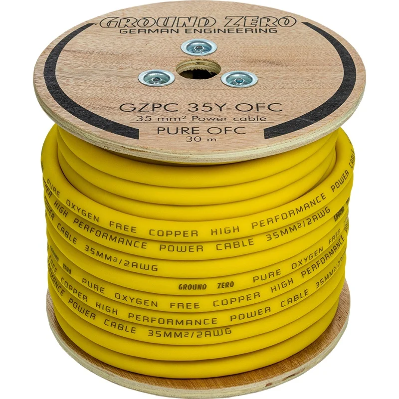 Ground Zero OFC power wire 35mm2 30m yellow