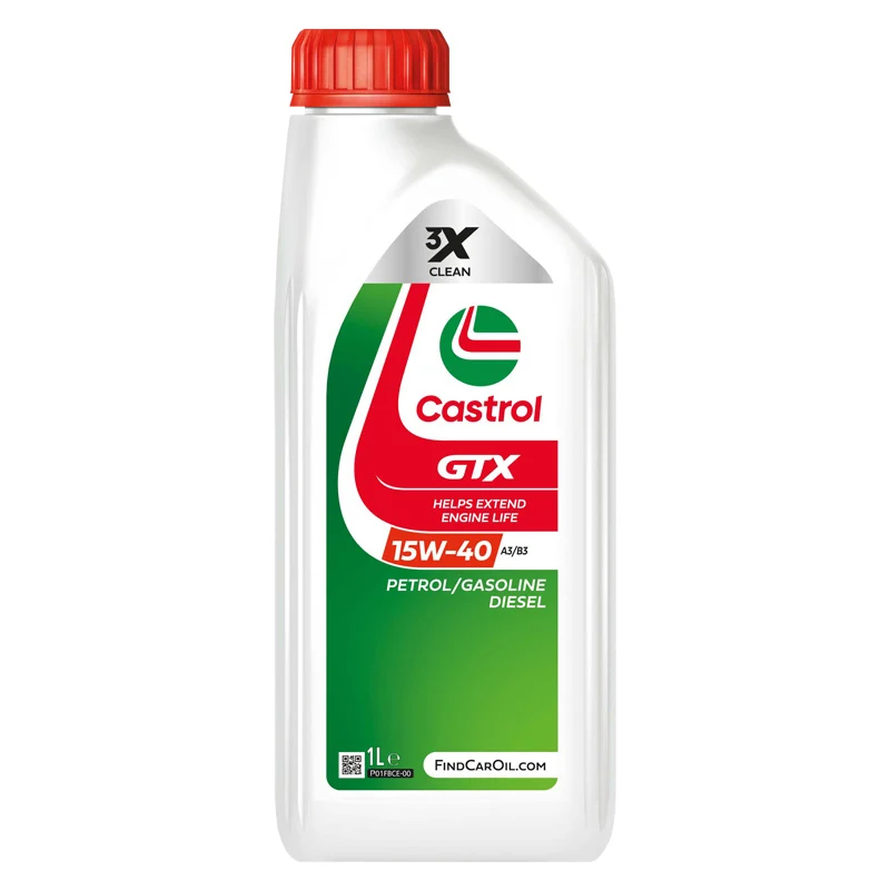 Castrol, GTX 15W-40 A3/B4 motorolja, 1 liter, högpresterande multigrade, kompatibel med bensin och diesel