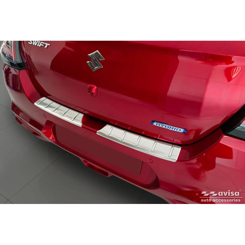 Avisa, Bakre stötfångarskydd, rostfritt stål, passar till Suzuki Swift VI 2024-, 'Ribs'