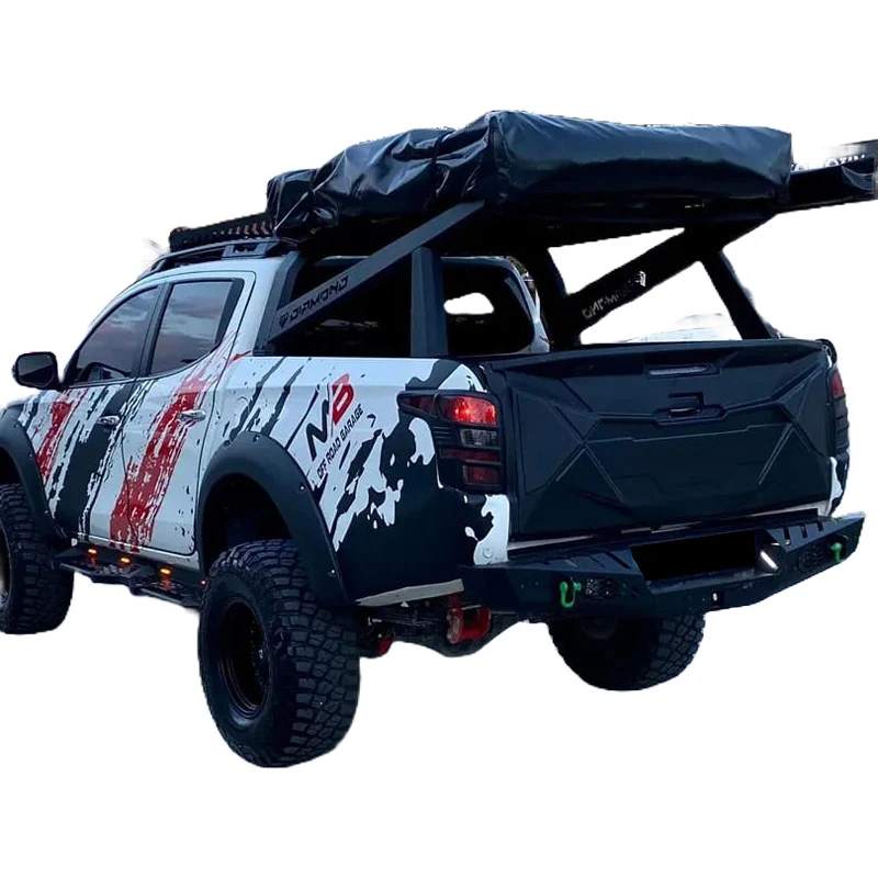 OneWay, Baklämsskydd, matt svart, passar till Mitsubishi L200 Triton 5/6 (2015-), ABS-plast