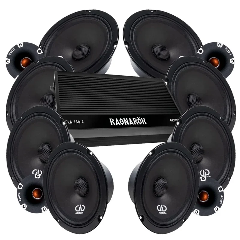DD Audio VO-M106-S4 8x6.5" Amp kit
