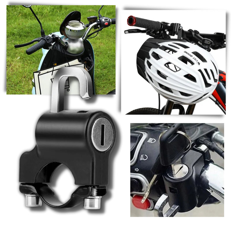 Skyddslås för motorcykelhjälm