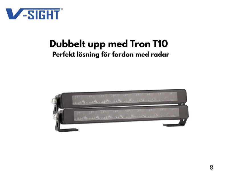 LED-rampspaket 2 x V-Sight Tron T10