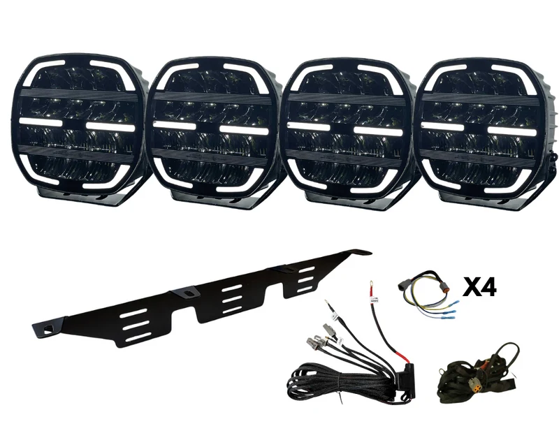 4-Pack V-SIGHT Tron 9″ LED-Extraljuspaket