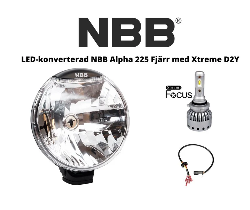 LED-konverterad Extraljus NBB Alpha 225