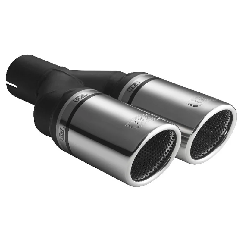 Ulter Sport, Pipe Tail - Dubbel rund Ø100mm RS - Längd 225mm - Installation ->50mm - Inox