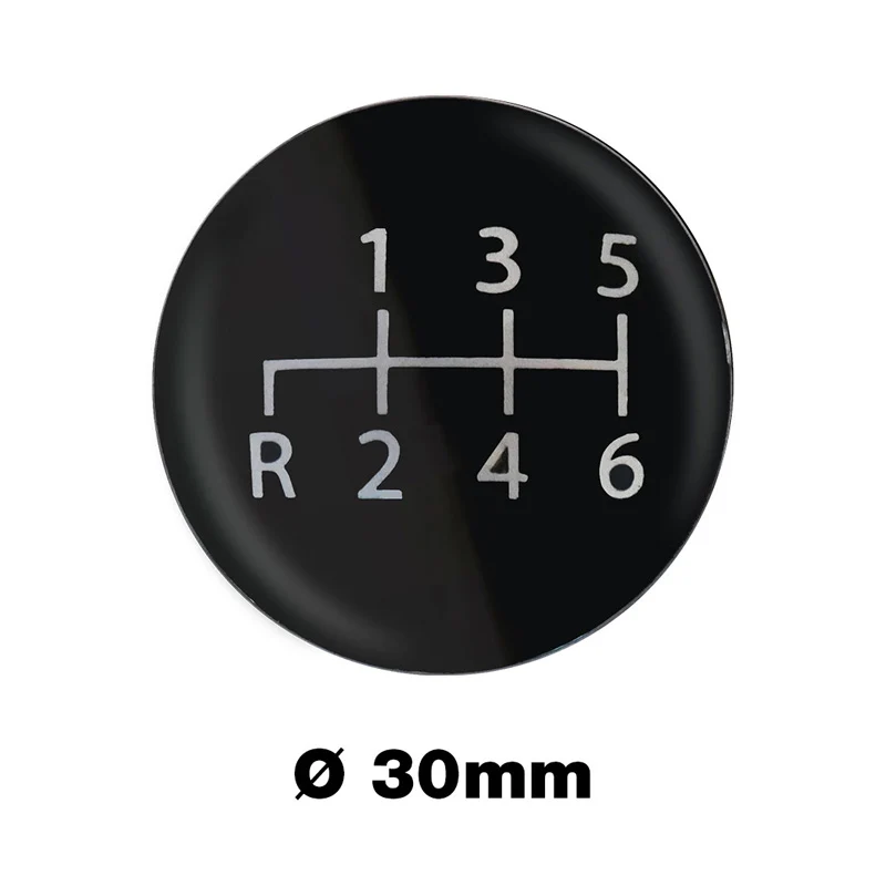 Simoni Racing, växelspaksknoppsdekal - 6-stegsmönster Ø30mm