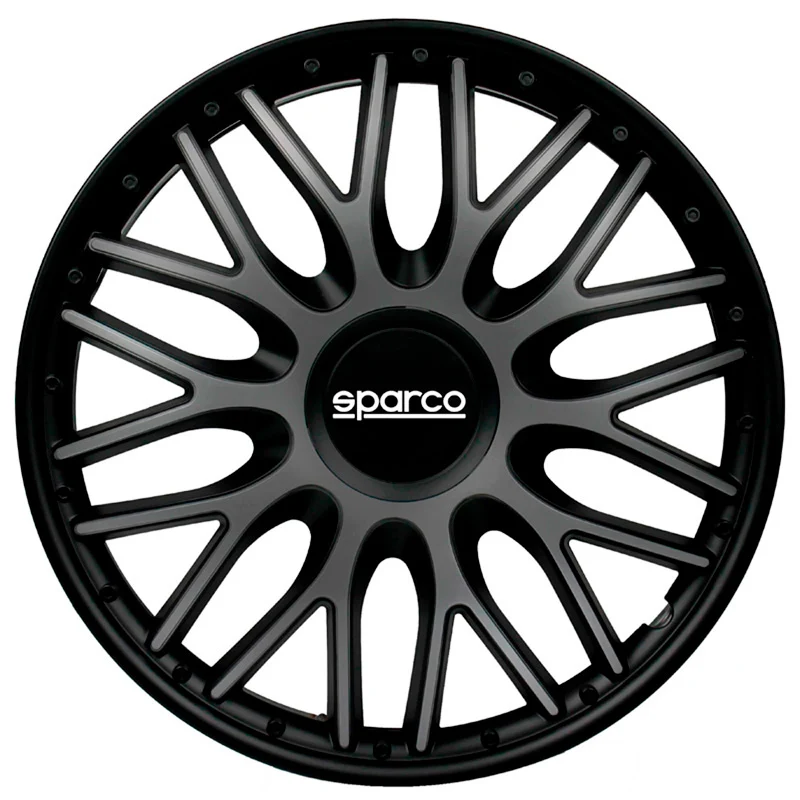 Sparco, Navkapslar, 4 st., Roma - 14-tums - Grå/Svart