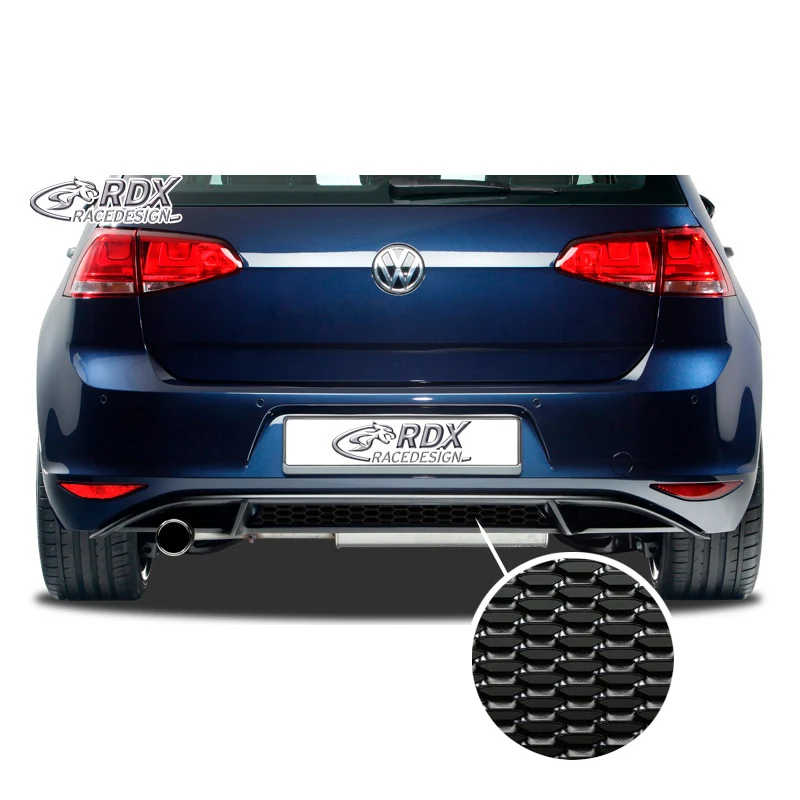 RDX RaceDesign, Bakkjol 'Diffusor', passar Volkswagen Golf VII HB 3/5-dörrars 2012- 'GTI-Look' exkl. GTi/GTD (PUR)