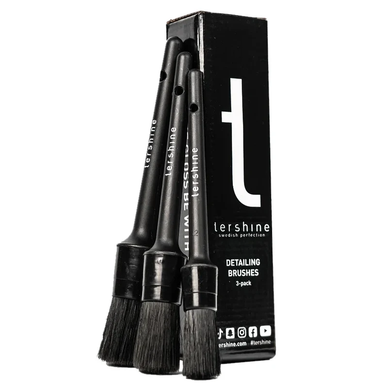 Tershine Detailing Brushes, rekondpenslar, 3-pack