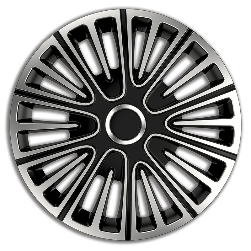 AutoStyle, Navkapslar, 4 st, Motion 14-tums silver/svart