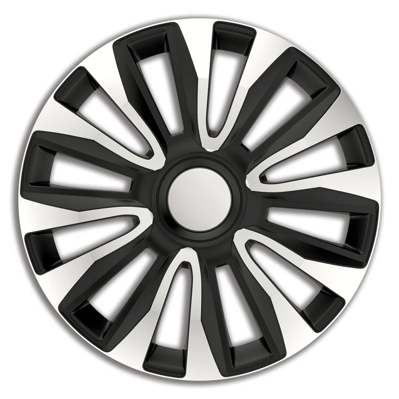 AutoStyle, Navkapslar, 4st, Avalone 16-tums silver/svart