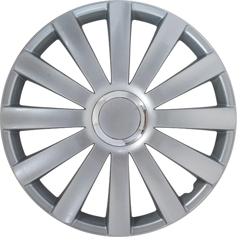 AutoStyle, Navkapslar, 4st, Spyder 14-tums silver + kromring
