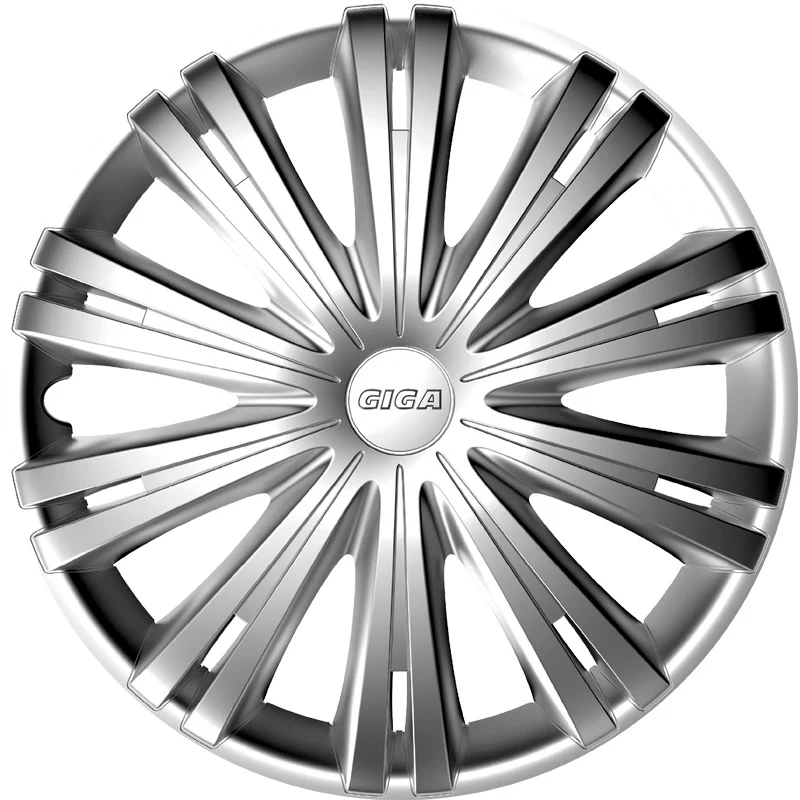 AutoStyle, Navkapslar, 4 st, Giga 15-tums silver