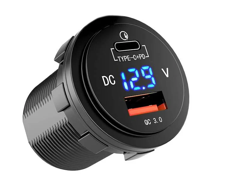4Connect 4-600162 waterprof USB-charger with voltage display