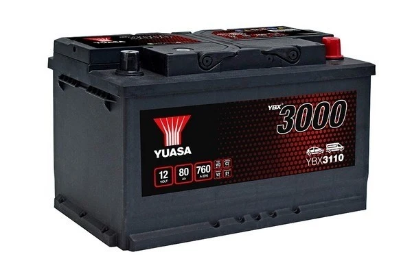 StartBatteri Yuasa YBX3110 12V 80Ah 760A