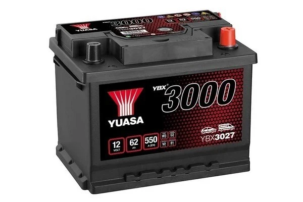 StartBatteri Yuasa YBX3078 12V 62Ah 550A