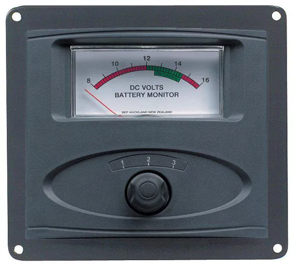 BEP Analog DC Voltmeter Panel Mount Up To 3 Inputs