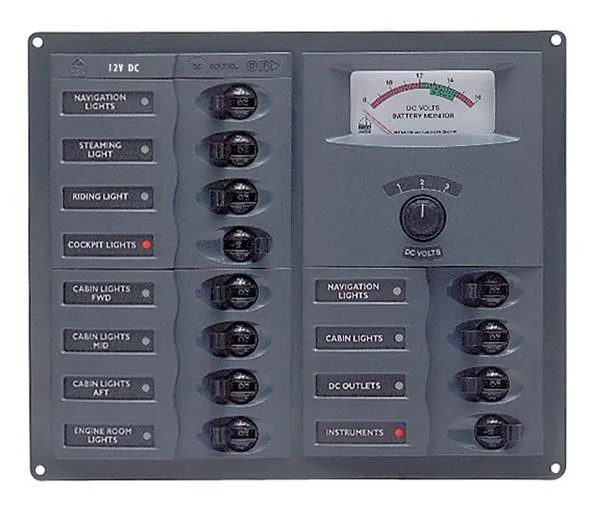 BEP Circuit Breaker Panel DC 12V 12x Single Pole 3