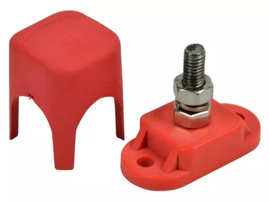 BEP Insulated Studs Single 1x6mm Positive Red With