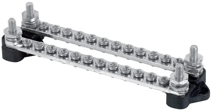 BEP Bus Bar Single 12x 4mm Screw Terminal 2x 6mm I