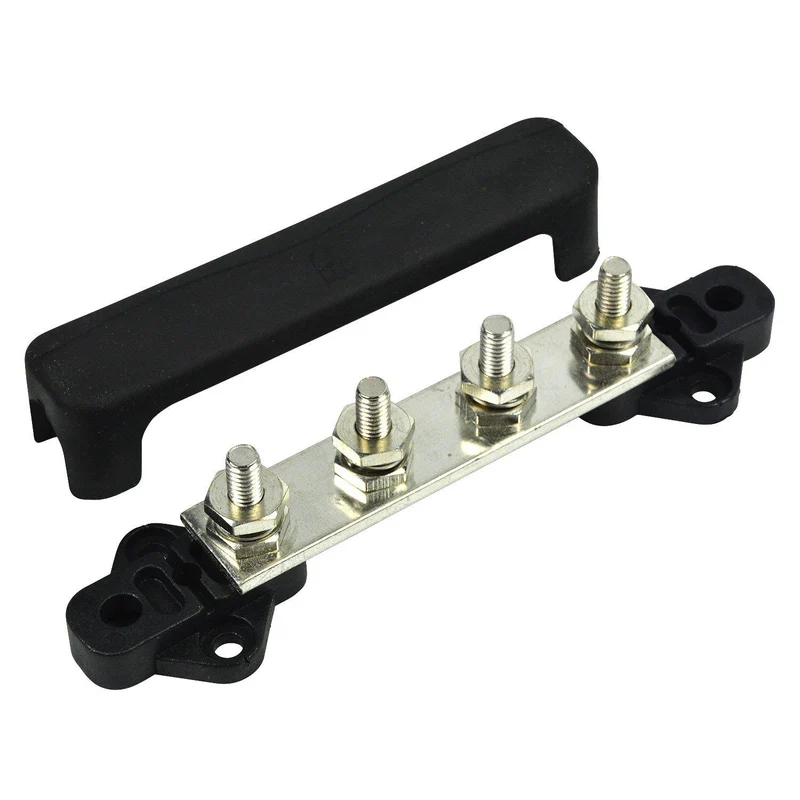BEP Bus Bar Single 4x 6mm Input Stud 150A With Cov