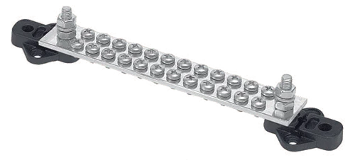BEP Bus Bar Single 24x 4mm Screw Terminal 2x 6mm I