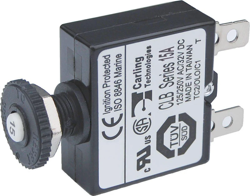 Blue Sea Systems Circuit Breaker Push Button QC 15A
