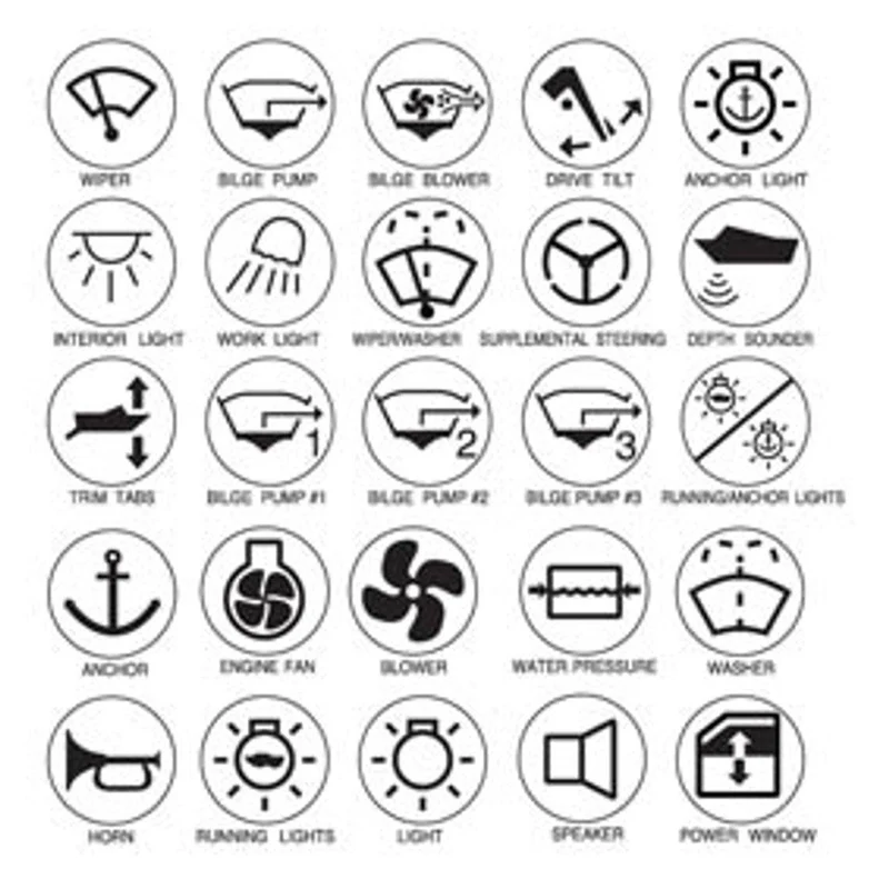 BEP Label Pack For Micro Series Switch Panels - Sy