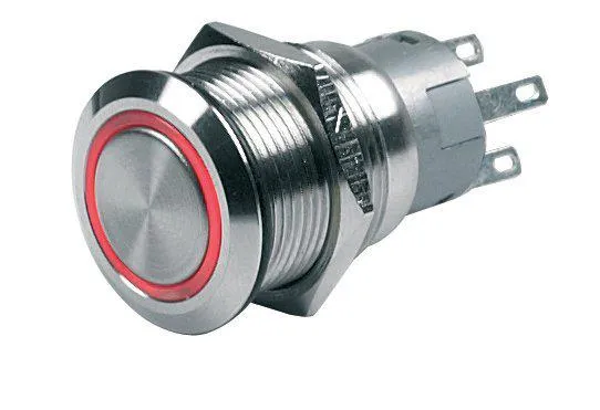 BEP Switch Push-Button On-Off 24V Red