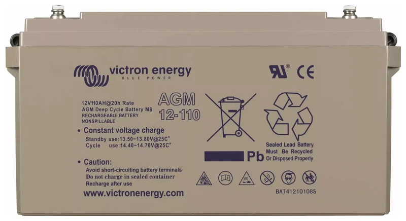 AGM Deep Cycle Batteri 12V/110Ah M8