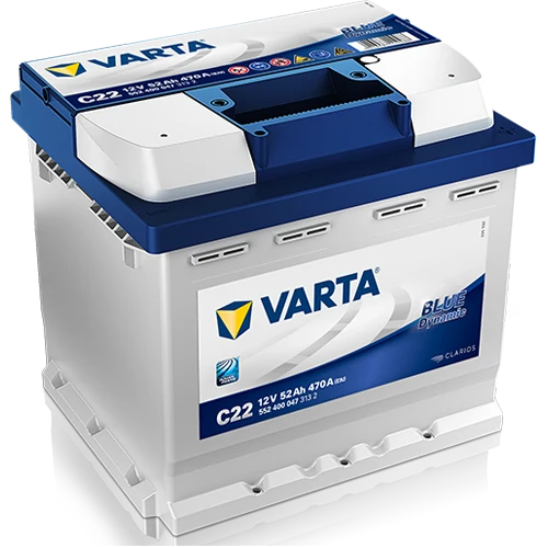 VARTA BLUE dynamic C22, Bilbatteri 12V 52 ah 470 A