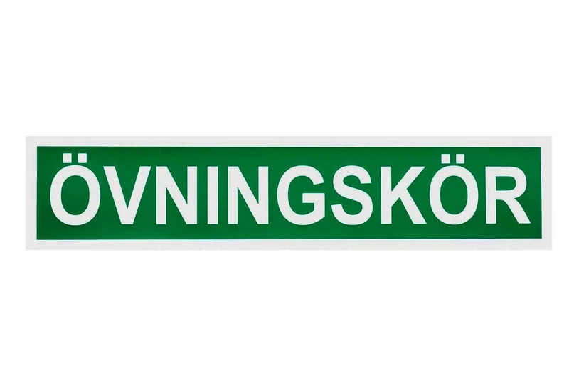 Övningskörskylt med magnet