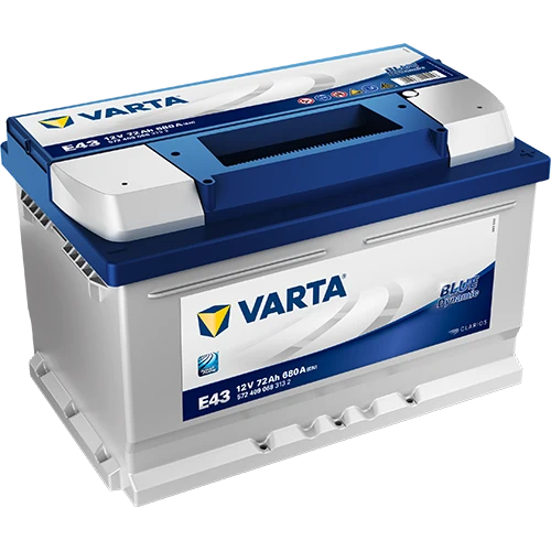 VARTA BLUE dynamic E43, Bilbatteri 12V 72 ah 680 A