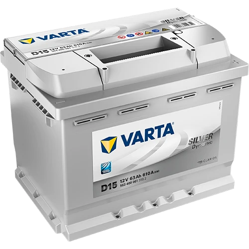 VARTA SILVER Dynamic D15, Bilbatteri 12V 63 ah 610 A