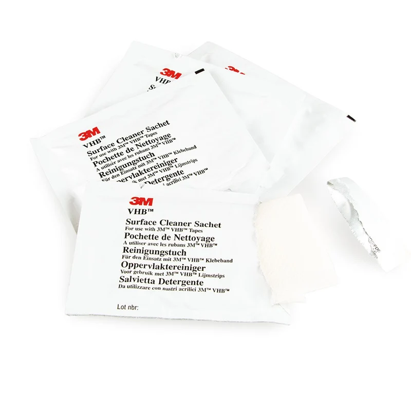 3M VHB Ytrengöringsservett 100-PACK – För optimal vidhäftning vid limning