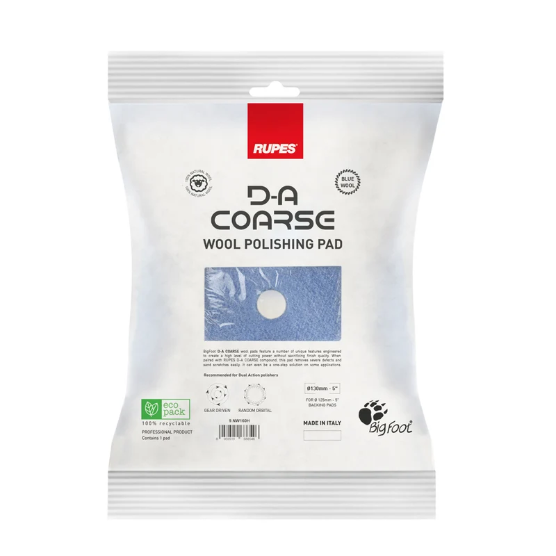 Ulltrissa Rupes D-A Coarse Wool - Oscillerande, 130 mm (9.NW130H)