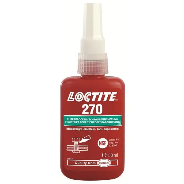 Loctite 270 Gänglåsning – Permanent fixering för metallgängor 50 ml