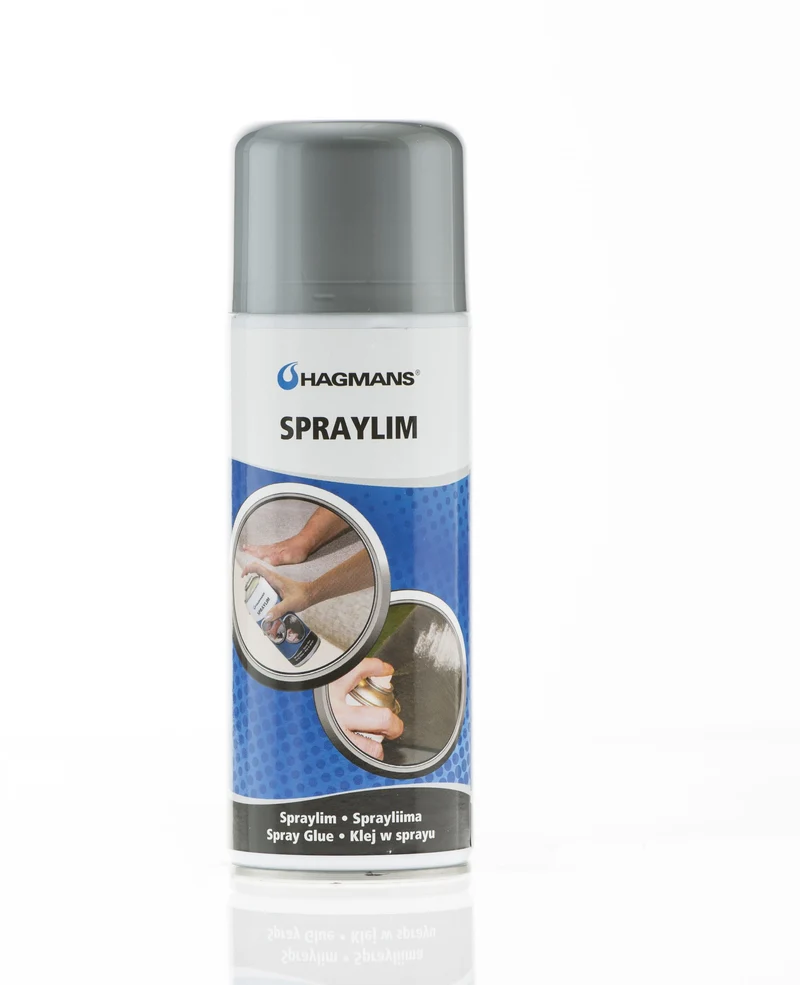 Hagmans Spraylim, Kontaktlim för Papper, Trä, Textil & Plast - 400 ml