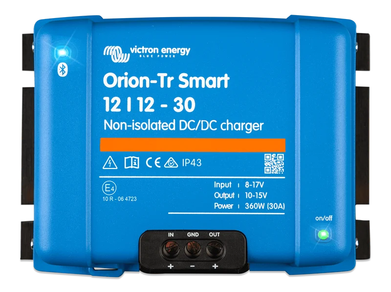 Orion-Tr Smart 12/12-30A (360W), oisolerad DC-DC-laddare