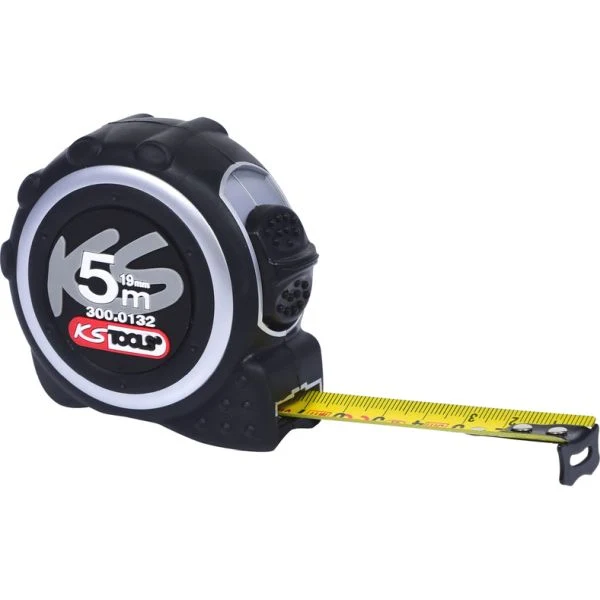 KS TOOLS Måttband med spärr, svart-grått, 5m 19mm