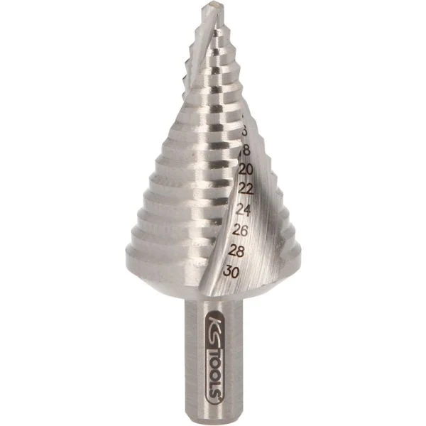 KS TOOLS HSS-stegborr extra kort,Ø 4-30mm, 14 steg
