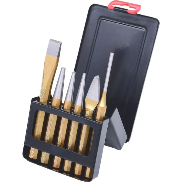 KS TOOLS Dorn och mejselsats