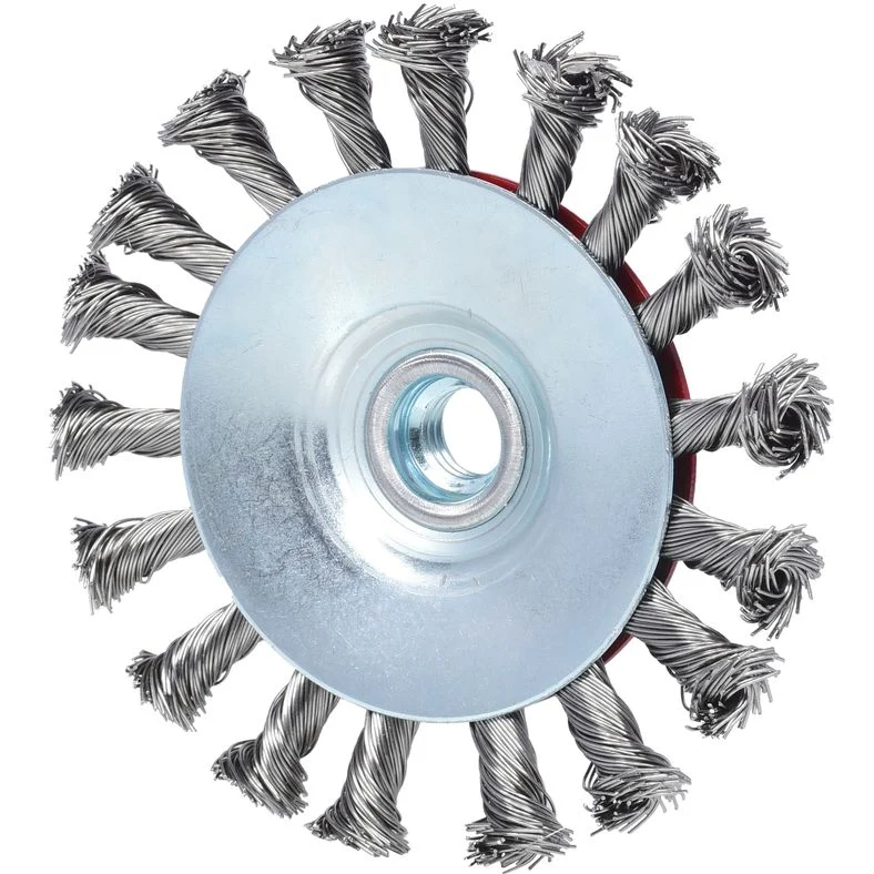 KS TOOLS Rostfri oval ståltrådsrundborste 0,5mm, Ø 115mm