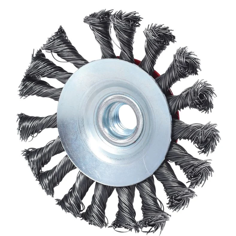 KS TOOLS kilformad ståltrådsrundborste 0,5mm, Ø 100mm
