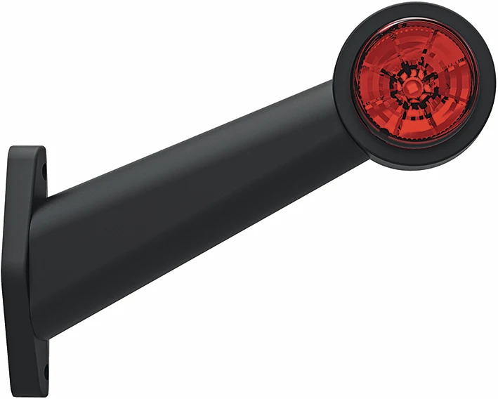 EUROPART LED-breddmarkeringslykta RÖD/VIT 12-36V HÖGER 195x145x45 MM