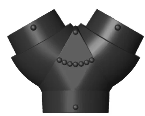 Y-rör 1x100 - 2x100